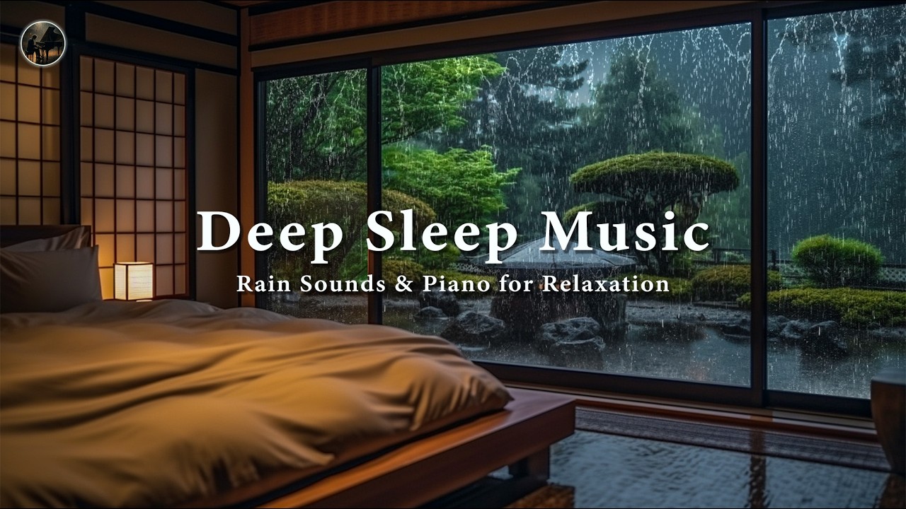 Rain Sounds + Relaxing Piano Music 🎶 Deep Sleep and Insomnia Relief | Warm Bedroom Meditation