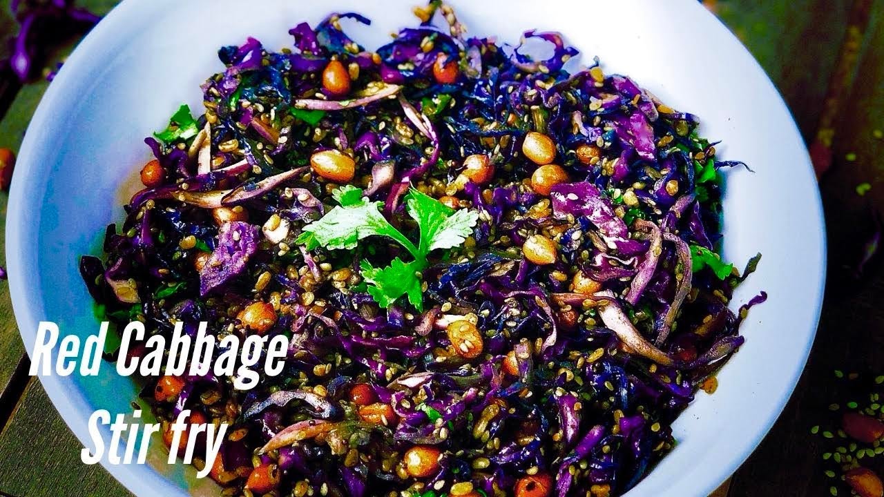 Red Cabbage Stir Fry | Red Cabbage Salad | Flavourful Food By Priya