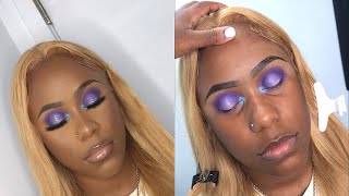 Purple Toned Halo Smokey Eye | Client Makeup Tutorial