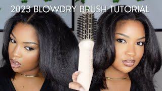 HOW TO: EASY BLOWOUT ON NATURAL HAIR AT HOME | CONAIR OVAL DRYER BRUSH TUTORIAL