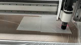 CNC Digital Knife Cutter Machine about Cutting 2mm PTFE Sheet with Pneumatic Knife