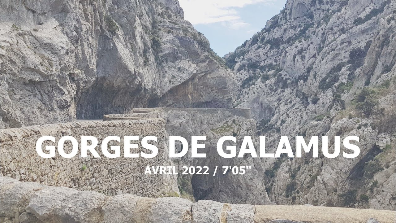 Gorges de Galamus, notre passage en avril 2022, vidéo de 7'05'’