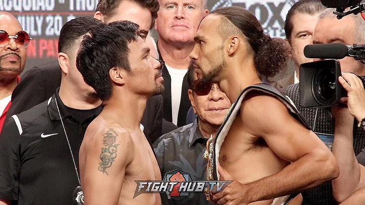 MANNY PACQUIAO & KEITH THURMAN HAVE INTENSE WEIGH ...