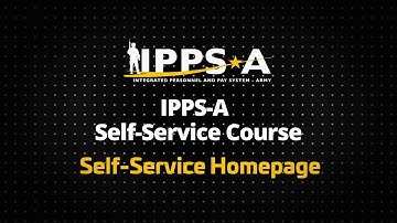 IPPS-A Self-Service Course: Self-Service Homepage