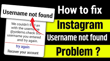 How To Fix Instagram Username Not Found Problem | Instagram Login Problem Username Not Found