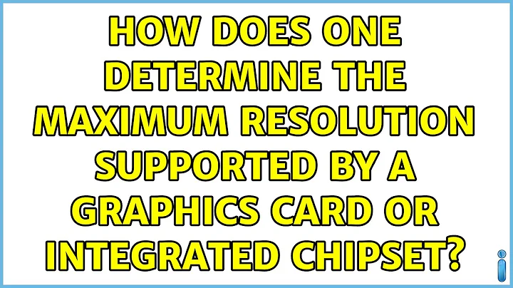 How does one determine the maximum resolution supported by a graphics card or integrated chipset?
