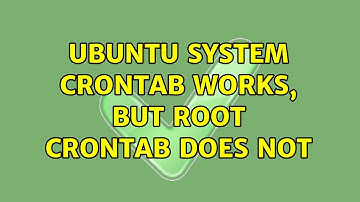 Ubuntu system crontab works, but root crontab does not (2 Solutions!!)