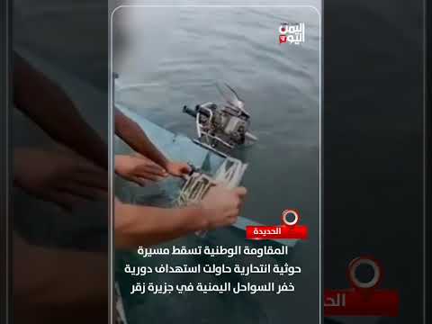 إسقاط مسيرة حوثية استهدفت دورية خفر السواحل اليمنية في زقر