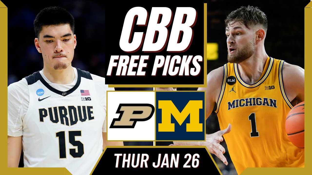 NCAA College Basketball Free Picks | PURDUE vs MICHIGAN (1/26/23) NCAAB ...