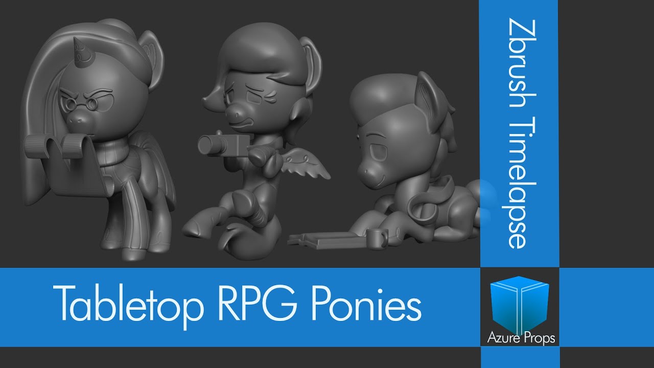 Tabletop RPG Ponies - Zbrush Timelapse