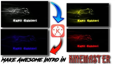 Make Awesome Panther Intro in kinemaster | How to make intro in kinemaster | Make Intro for channel