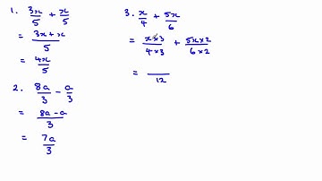 How to add and subtract algebraic fractions.