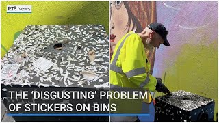The 'disgusting' problem of stickers on bins