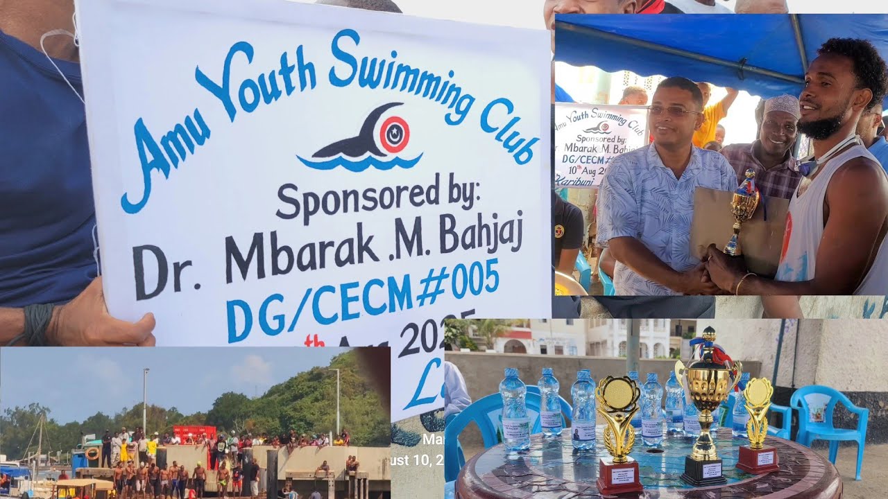 Mashindano ya kuogelea ndani ya lamu 🏊‍♂️🏊‍♂️