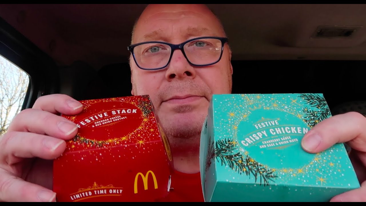 New McDonalds Festive Stack & Crispy Chicken Review 4 Way Review - YouTube