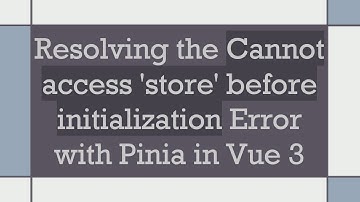 Resolving the Cannot access 