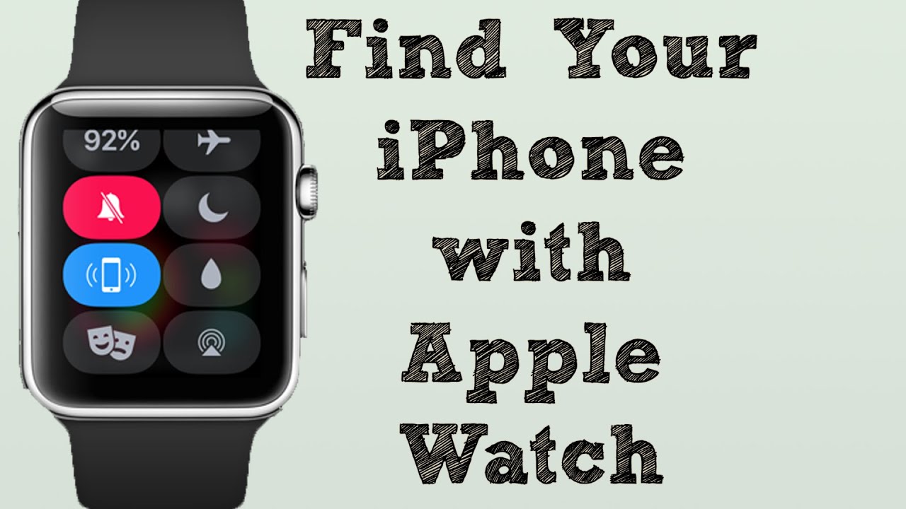 How To Find Your IPhone With Apple Watch YouTube