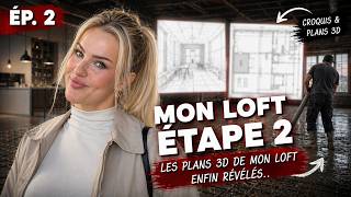 JE VOUS DEVOILE LES PLANS DE MON LOFT (croquis + plans 3D)