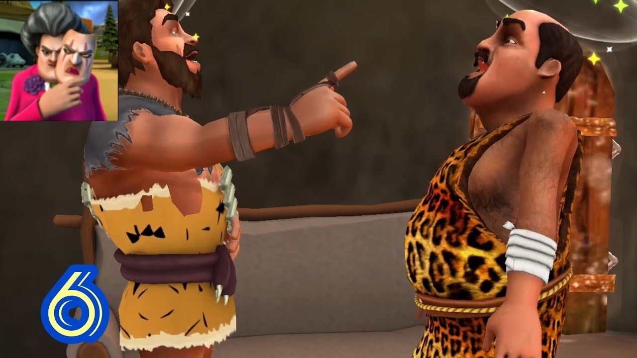 Scary teacher 3d-Stone age:-hate triangle full gameplay walkthrough|Black Rabbit Gaming