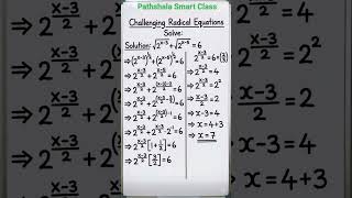 sqrt(2 ^ (x - 3)) + sqrt(2 ^ (x - 5))= 6 #maths #mathematics #ssc #cbse #ssccgl #bankingexam #ashish