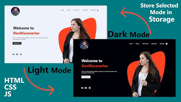 Dark Mode Implimentation | With CSS Variables and Local Storage