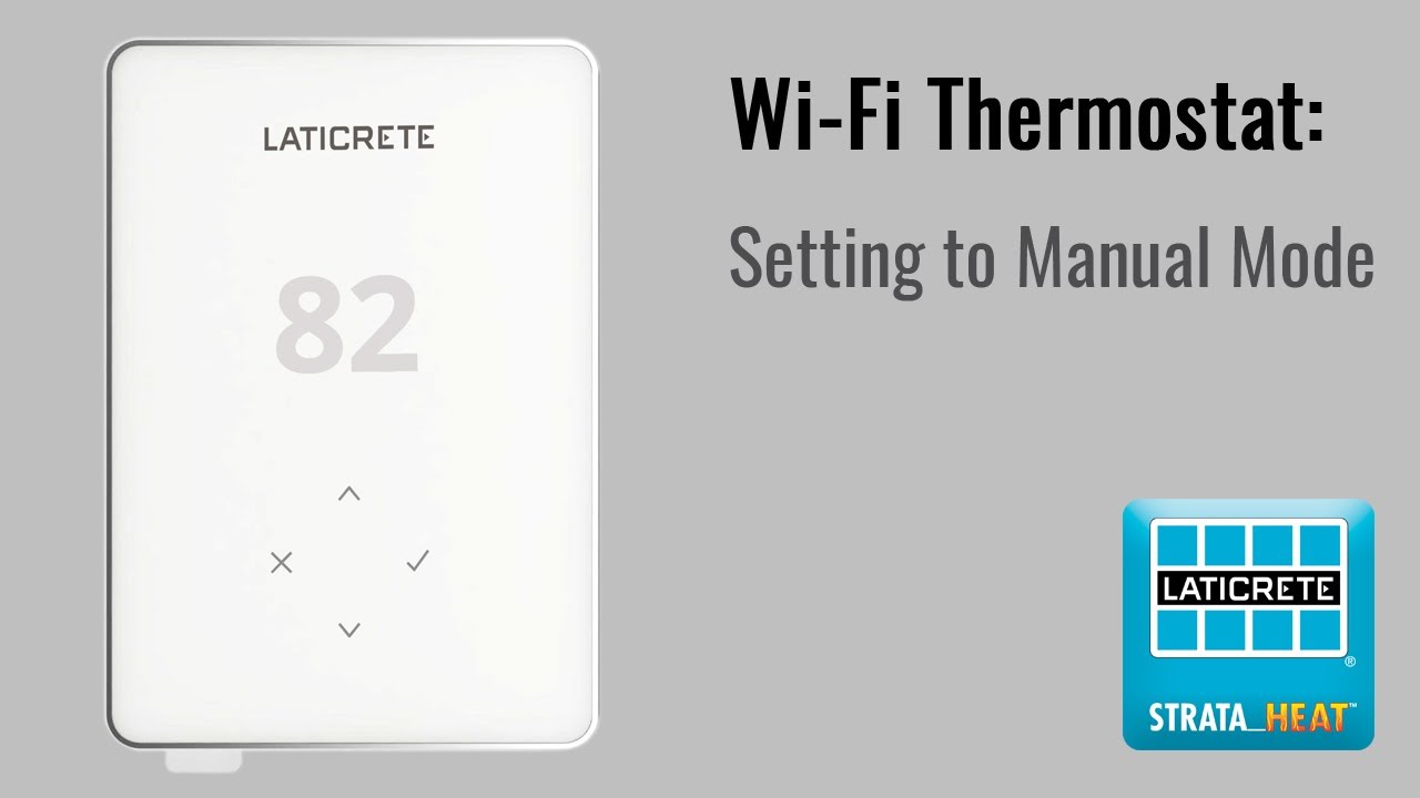 STRATA_HEAT WiFi Thermostat Setting it Up in Manual Mode YouTube