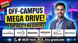 🔥Tech Mahindra, Accenture, Deloitte, harman hiring | 8 LPA | Any graduate | 2027–2021 Batch