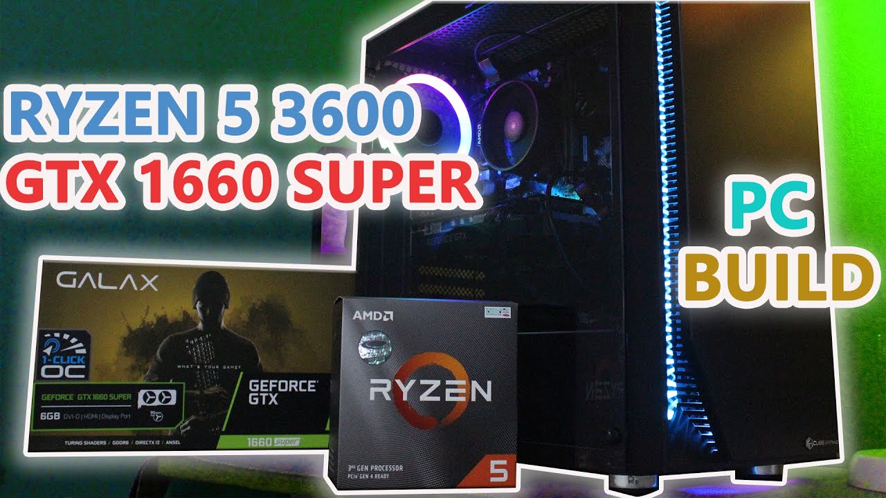 RYZEN 5 3600 GTX 1660 SUPER UNBOXING and PC BUILD TIME LAPSE 2020 ...