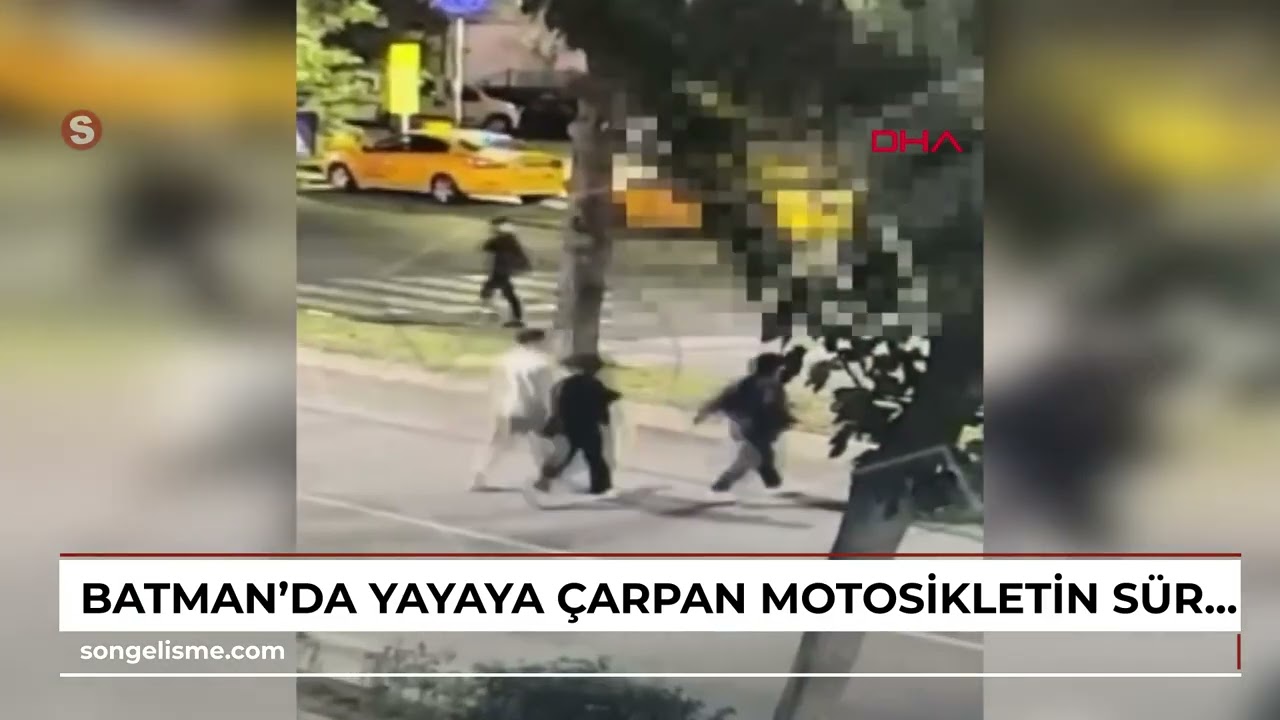 Batman'da yayaya çarpan motosikletin sürücüsü ağır yaralandı; kaza kamerada