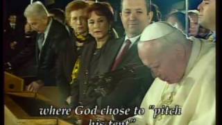 http://www.travelujah.com offers tours to the Holy Land. The folloiwing the story of Pope John Paul visit to the Holy Land -- Part I. 

Pope John Paul II made his long wished-for historic pilgrimage