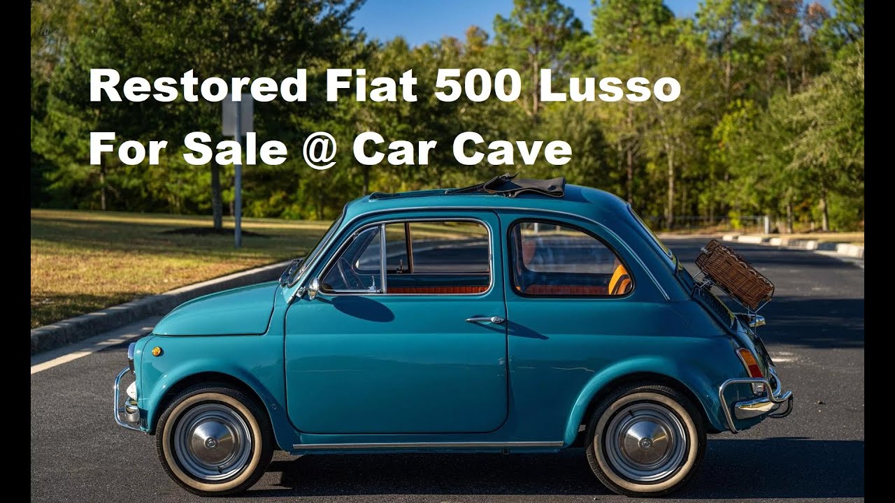 1970 Fiat 500 Torquoise Blue Lusso 110F Ochre Interior Fully