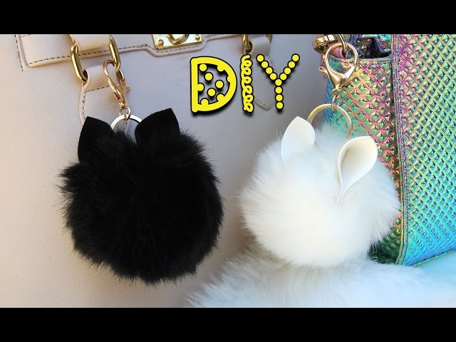 DIY Animal Pom Pom Keychains