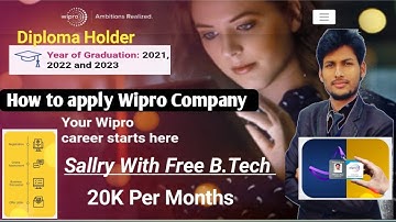 How to apply Wipro Company 2023 |Wipro SIM kya hai | Sallry With free B.tech 20k Per Months@wipro