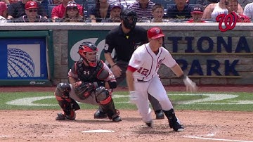 SF@WSH: Moore pads lead with two-run double to left