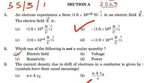 MCQ Physics Series 04 QP 2023 code 55/3/1 | #class12 #physics #pyqs #mcq  #cbse #pyqcbse #trending