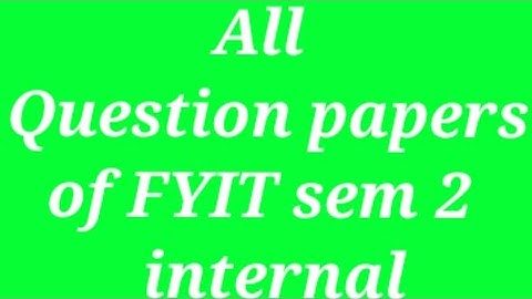Bscit question paper 📜📜📜| sem 2 internal exam question paper #bscit #questionpaper