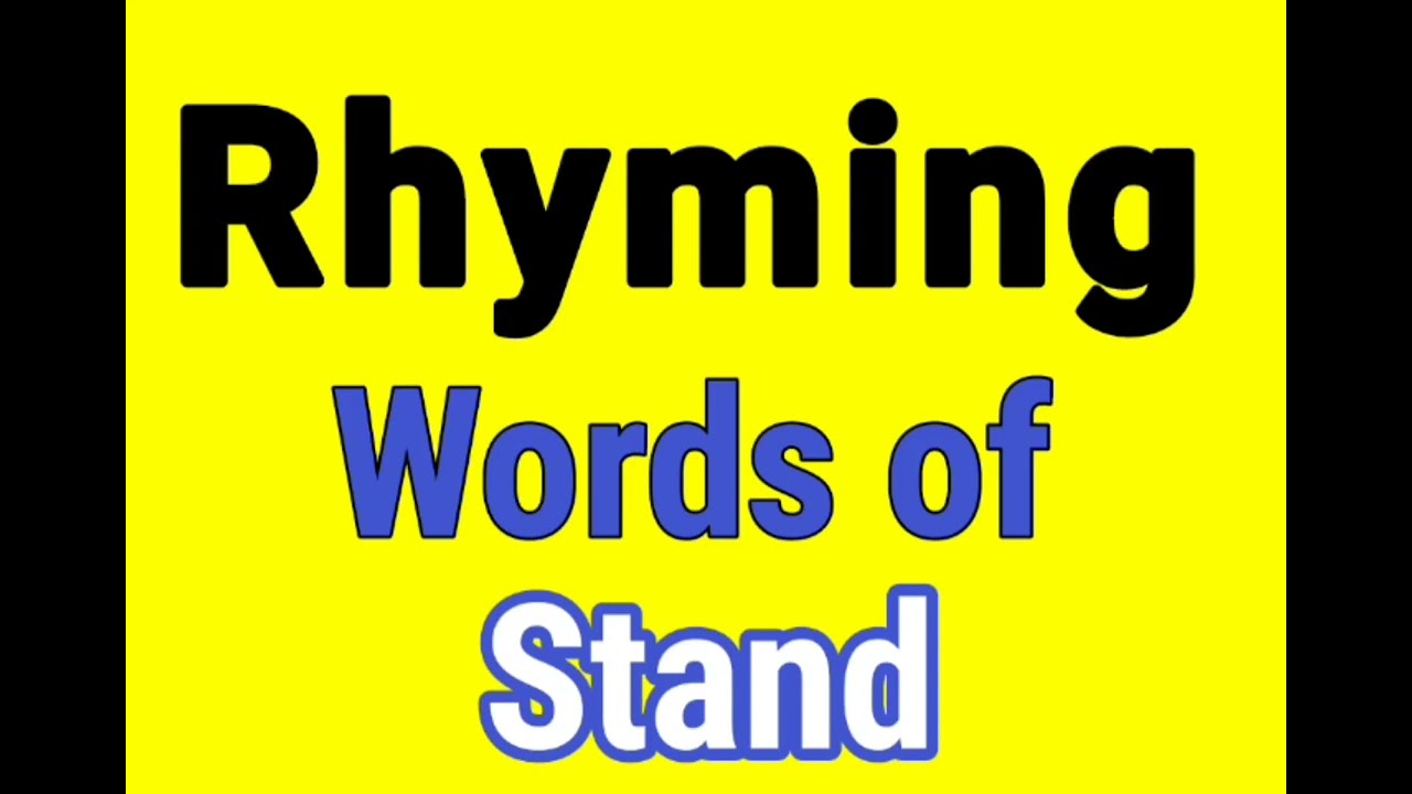 STAND rhyming words | Rhyming words of STAND | STAND ka rhyming word | Rhyming Words