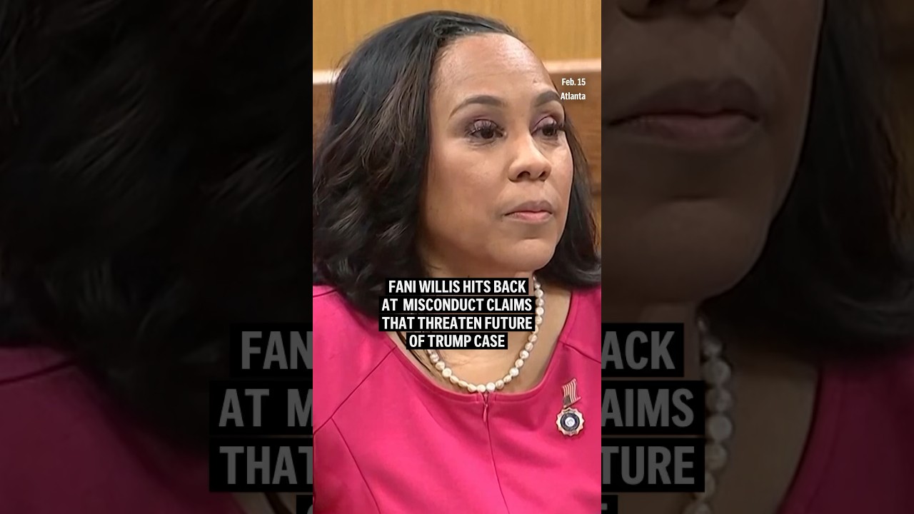 ⁣Watch Fani Willis hit back at misconduct claims that threaten future of Trump case