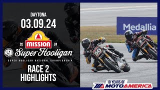 Mission Super Hooligan Race 2 at Daytona 2024  HIGHLIGHTS | MotoAmerica