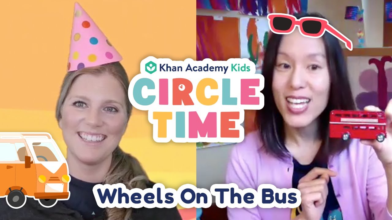 Wheels On The Bus | Beach Day Birthday Book Reading for Kids | Circle Time with Khan Academy Kids