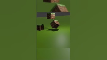 Minecraft Grass Block with rigid body physics.#shorts#youtubeshorts#blender#entertainment