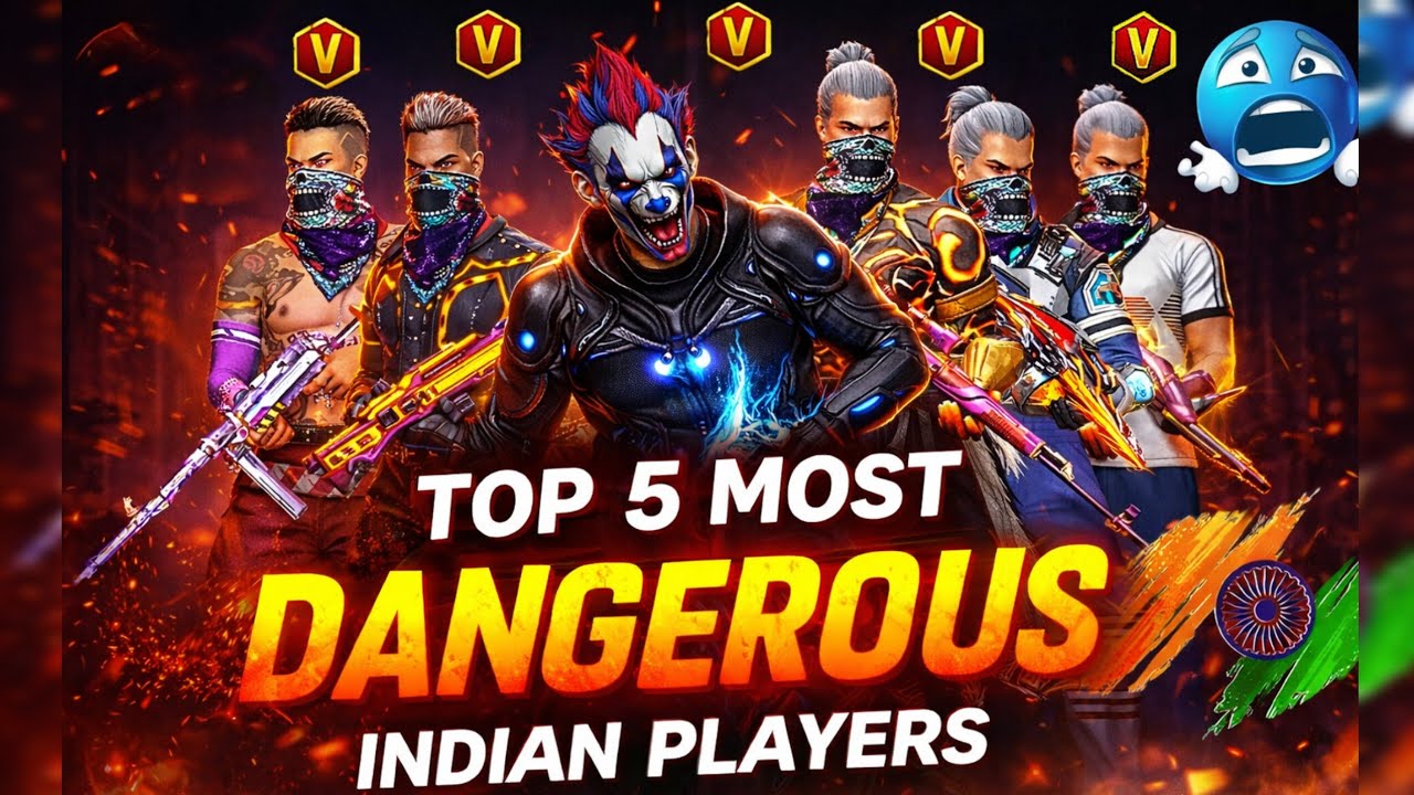 Free Fire Top 5 Most Dangerous Players in India🇮🇳