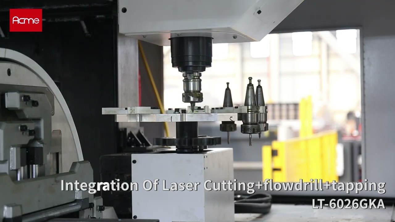 Machine model-6026GKA integration of laser cutting and flowdrill and tapping 