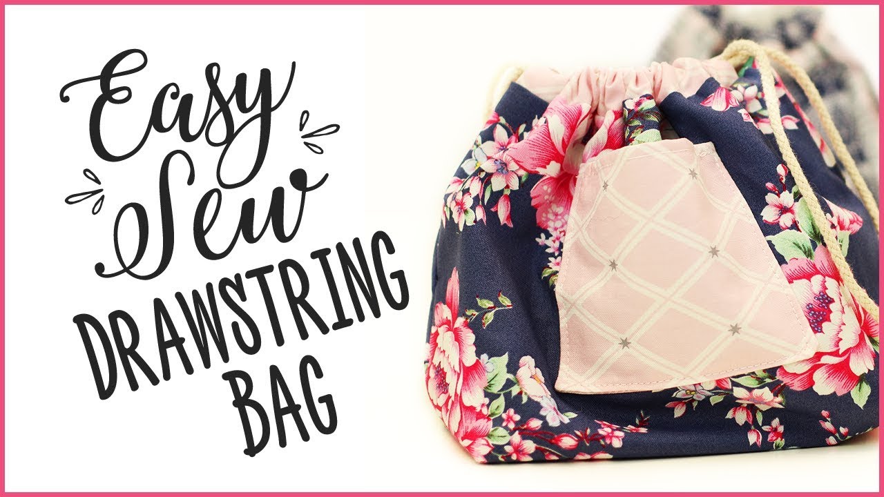Easy Drawstring Bag Sewing Tutorial No Sew Drawstring Bag Melanie Ham ...