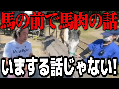 馬の前で馬肉の話をするノンデリ、フグちゃんに笑っちゃう横山緑【2023/07/22】
