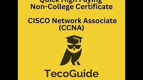 Quick High Paying Non-College Certificate - CISCO Network Associate (CCNA)