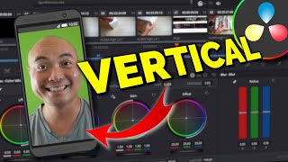 Convert Widescreen To Vertical Video How To Reframe Video For Social Media Davinci Resolve