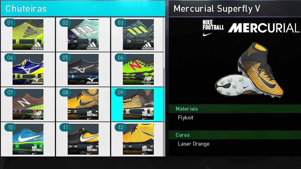 PES 2018 - Menu, Estádios, Chuteiras, Bolas, Ligas e Músicas (PS4/XONE/PC/PS3/X360)