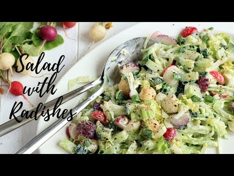 Video: Green Salad With Radishes - A Recipe With A Photo Step By Step