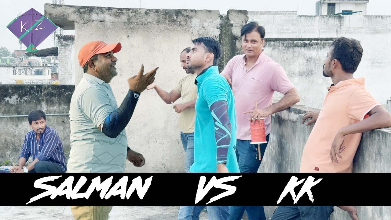 KK VS Salman | Rooftop Kite Fighting | Professional Kite Player Addhi Kite Fighting
